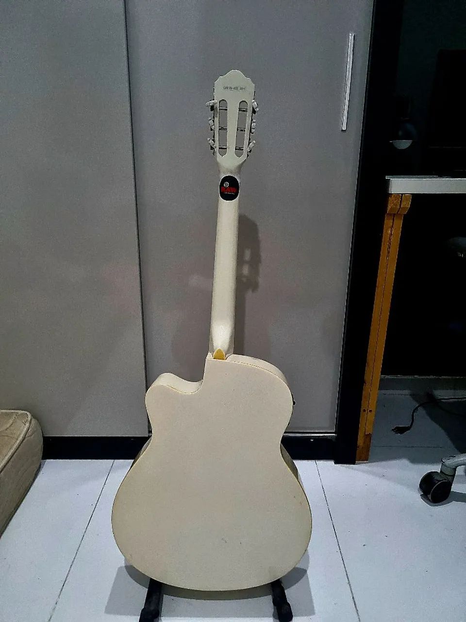 Violão Land elétrico de nylon branco + capa - Foto 5