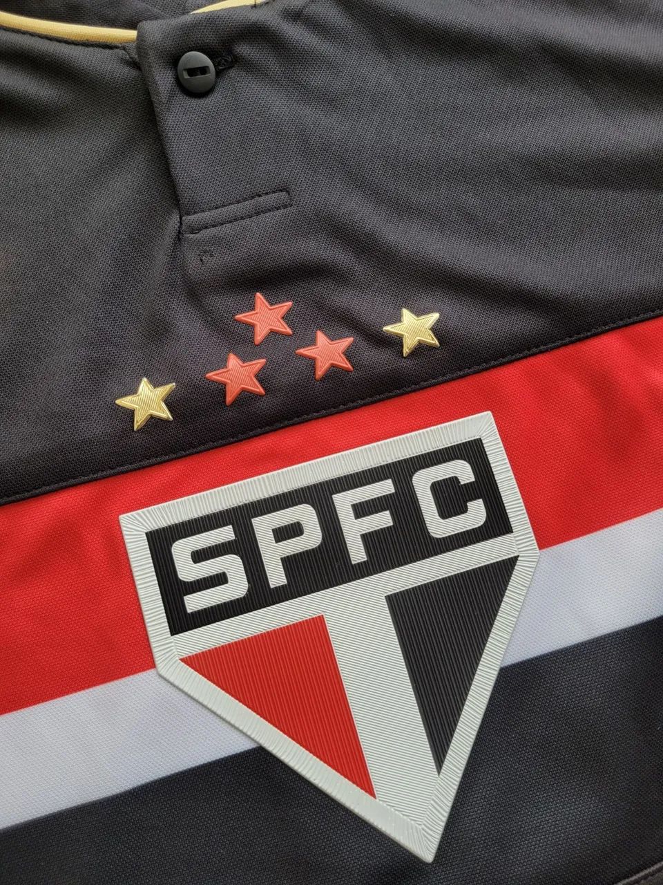 Camisa São Paulo Tam. M Original Terceira Third Manga Longa Preta Mundial New Balance Ceni - Foto 3