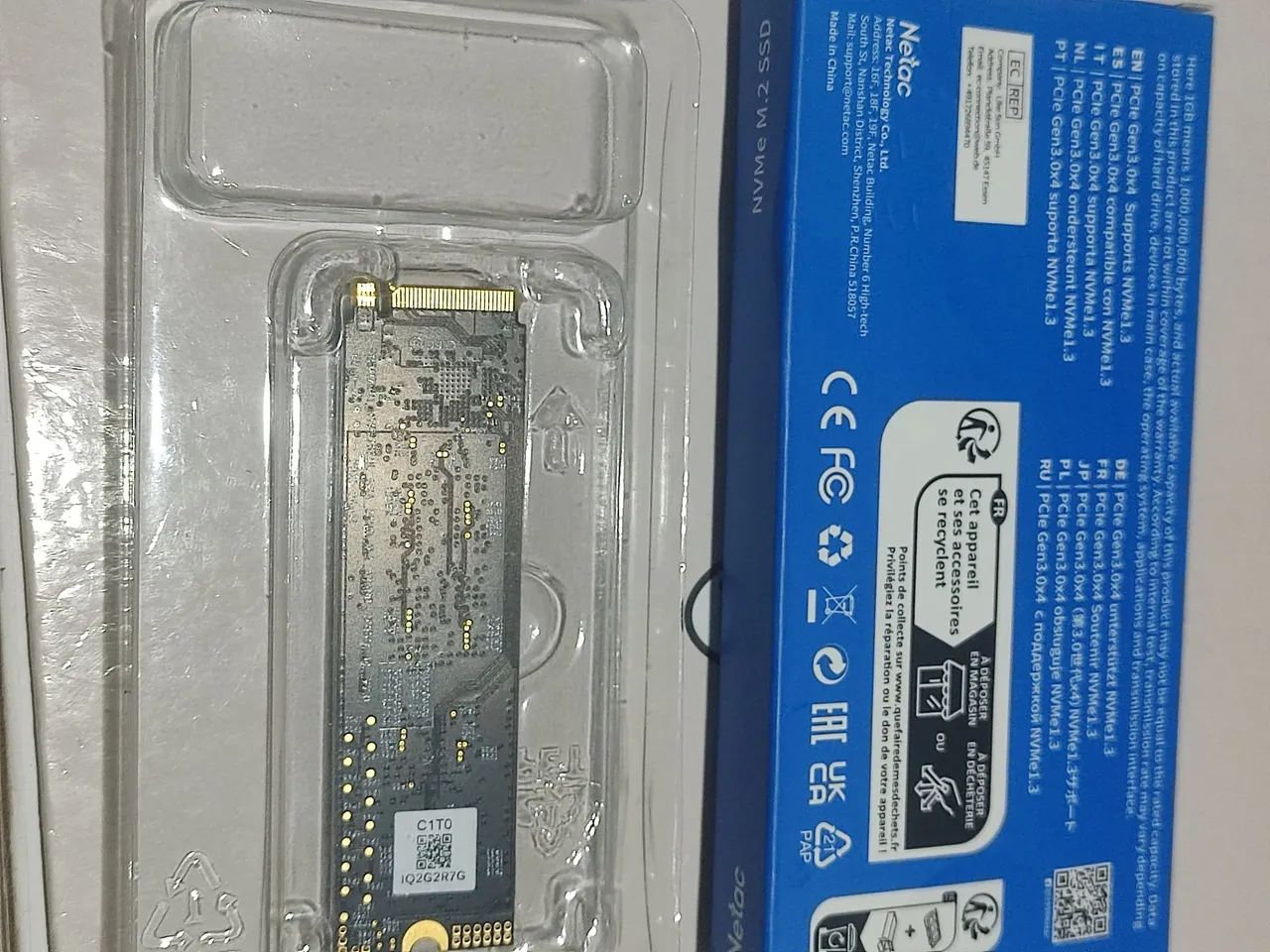 SSD NVMe M.2 Netac 1TB PCIe Gen3x4 Novo  - Foto 2