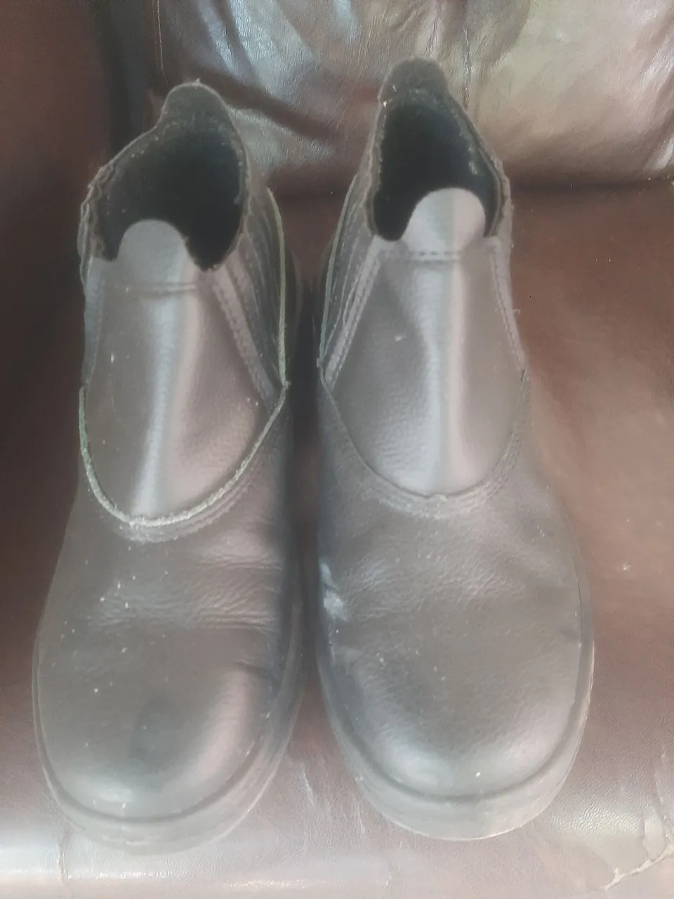Botas de couro pretas *