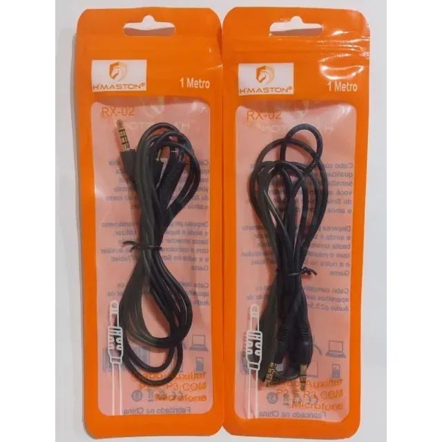 Cabo Auxiliar P2 e P3 com Microfone RX-02