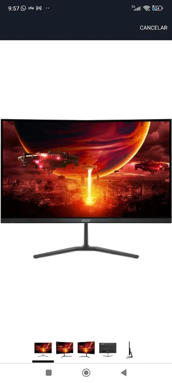 Monitor Gamer Acer Curvo