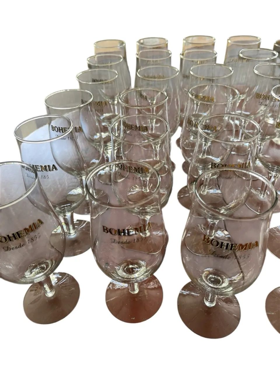 Conjunto de Taças de Cristal Bohemia.