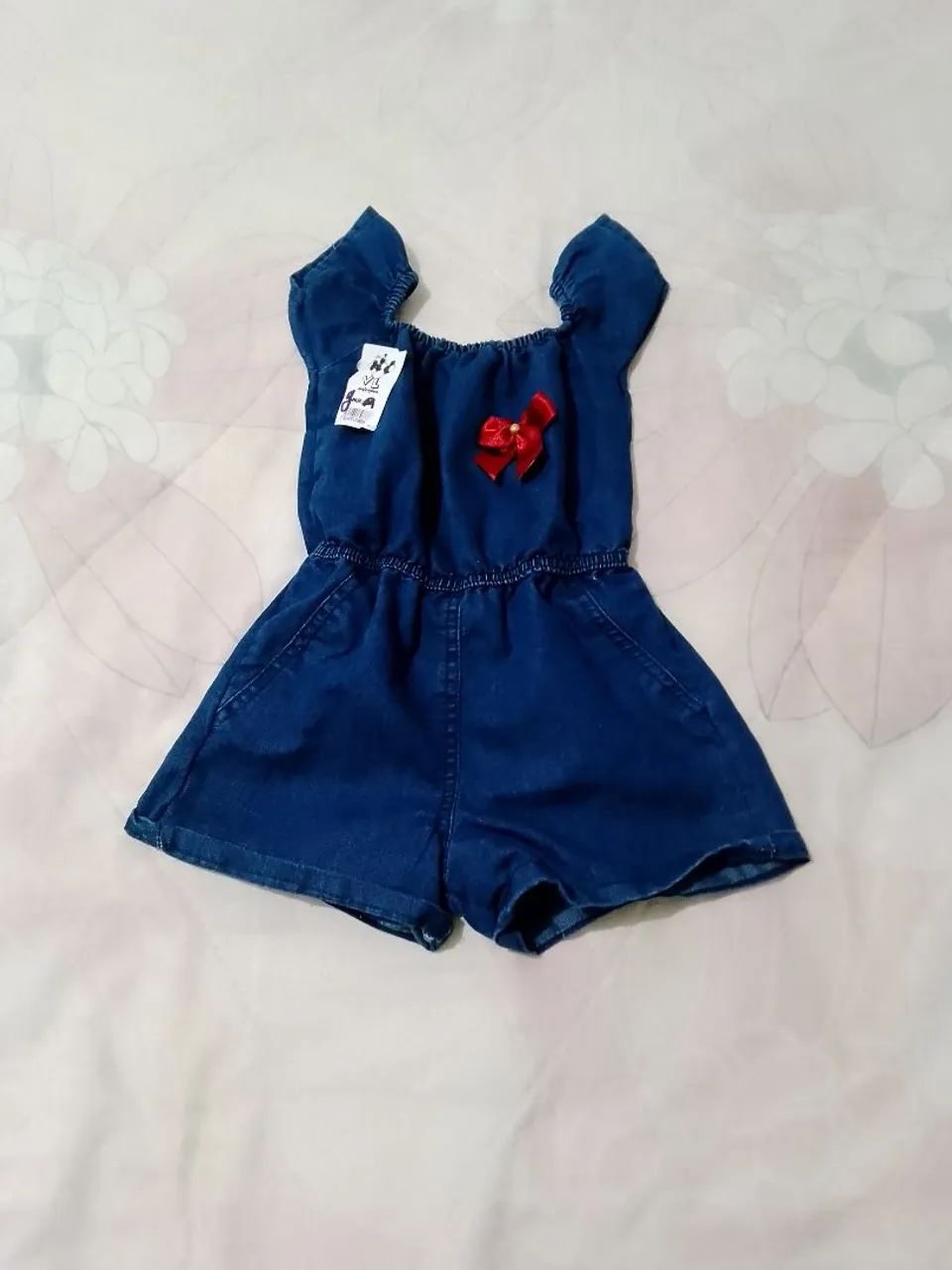 Macacão Jeans Bebê Menina M - Foto 4