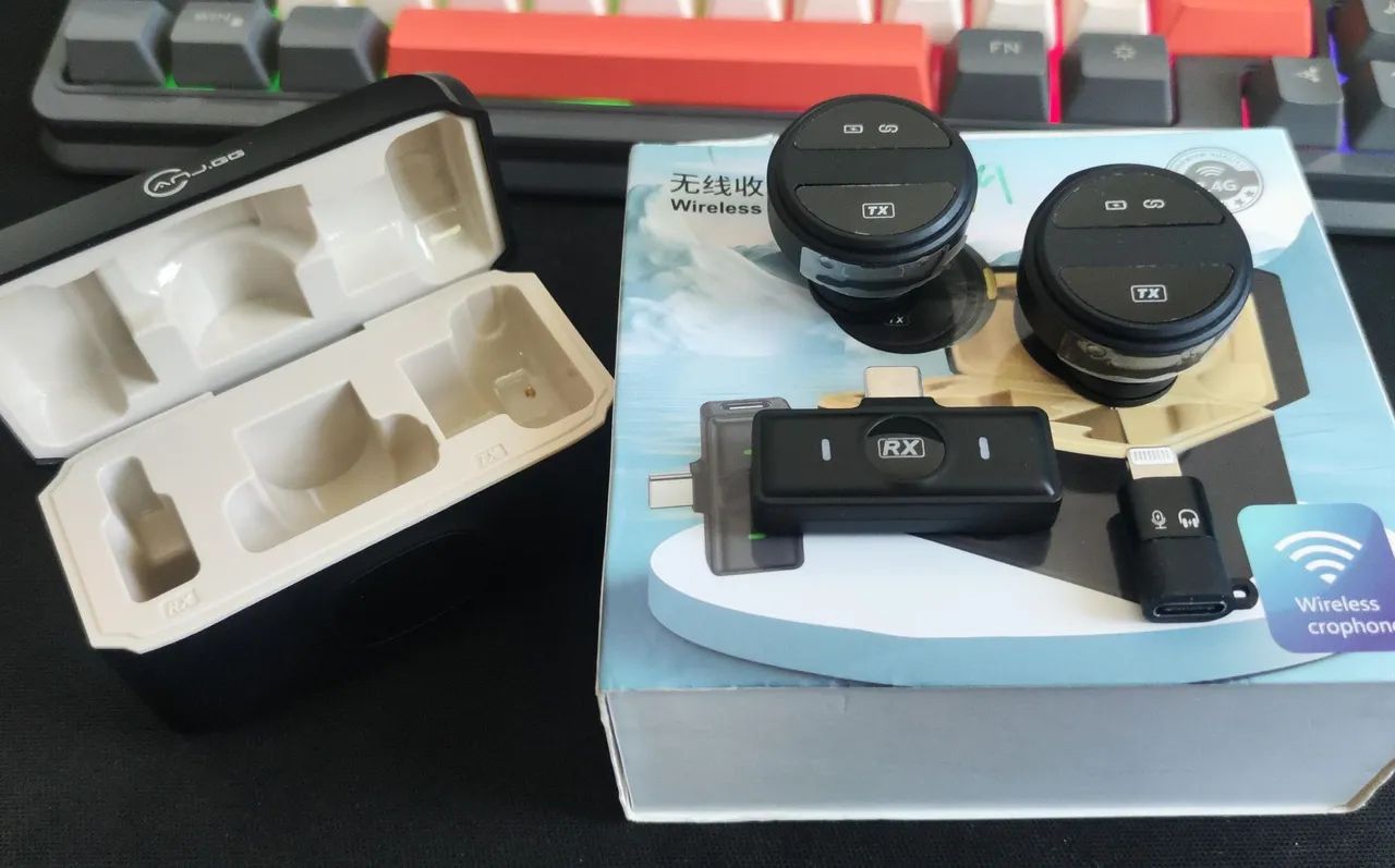 Microfone Lapela Redondo USB-C e Lightning  - Foto 3