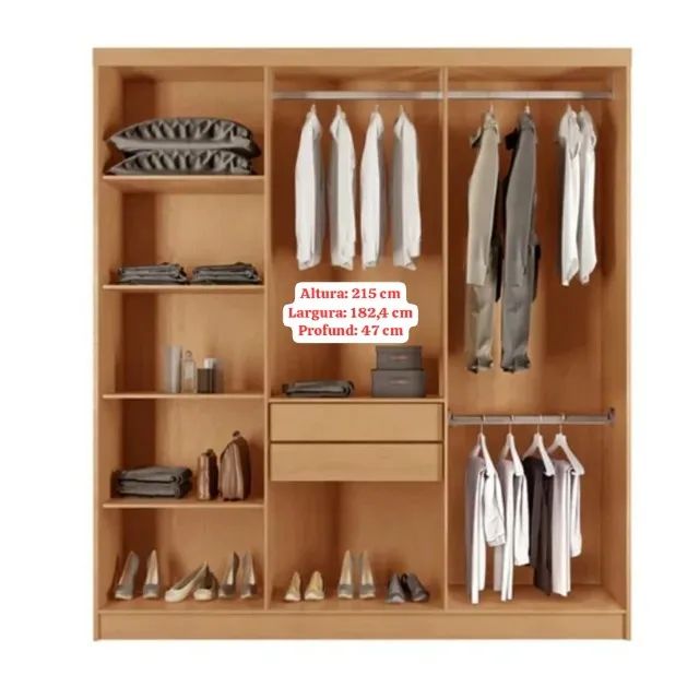 Guarda Roupa 100% MDF (TEMOS CREDIÁRIO) - Foto 2
