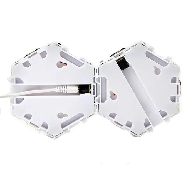 5 Lâmpadas Luminária Quântica Led Hexagonal Touch Modular Ambiente Decorativo Sensivel  - Foto 4