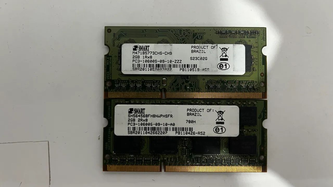 4GB Ram (2x2) DDR3 Notebook