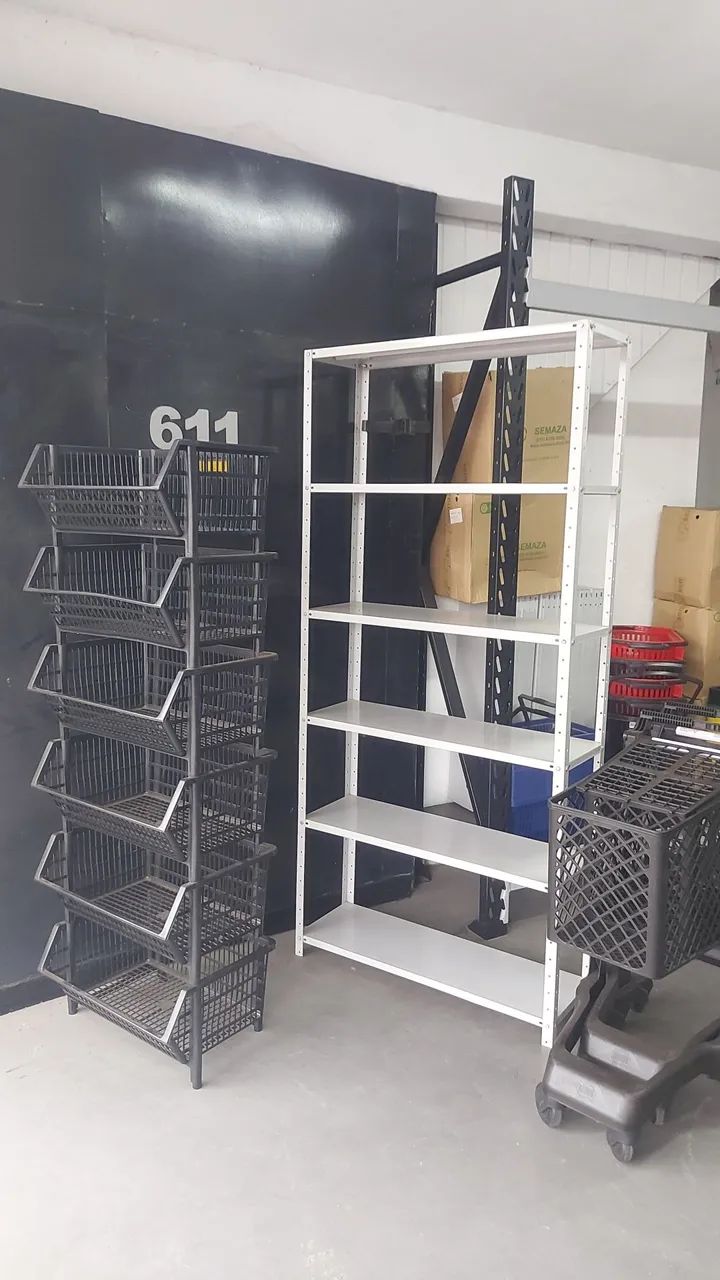 ESTANTE EM ACO de 1.98X92X30CM 6 PRAT A VISTA R$ 320. * - Foto 3