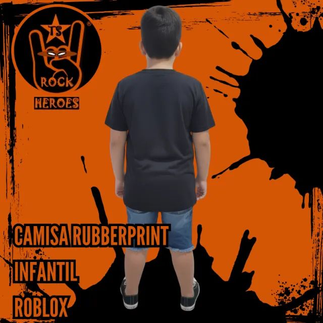 Camisa Rubberprint Infantil Roblox 100% Algodão Estampa DTF Alta Resolução Manga Curta - Foto 5
