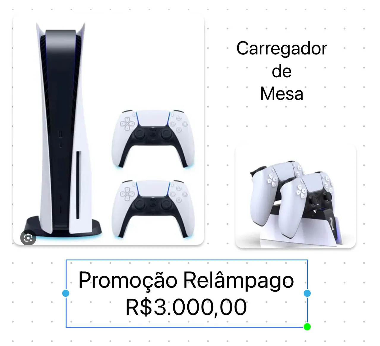 PlayStation 5 + 2 Controles + Carregador - Promoção