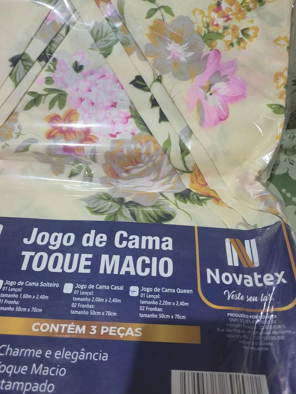 Jogo de Cama Toque Macio Estampado 3 Peças - Foto 4