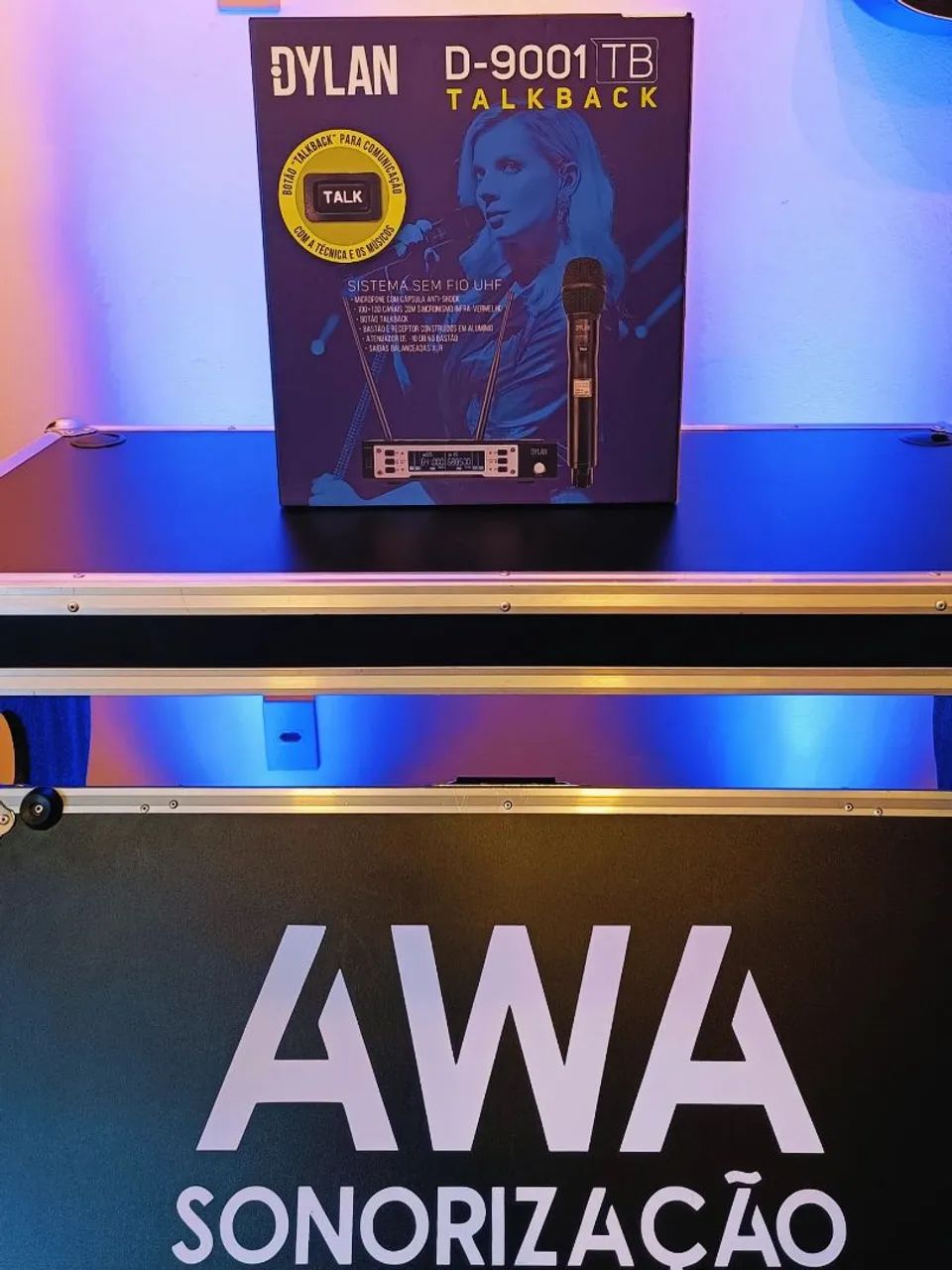 Microfone Sem Fio Profissional Dylan D-9001 TB - Talkbak Botão Comunicação - Foto 2