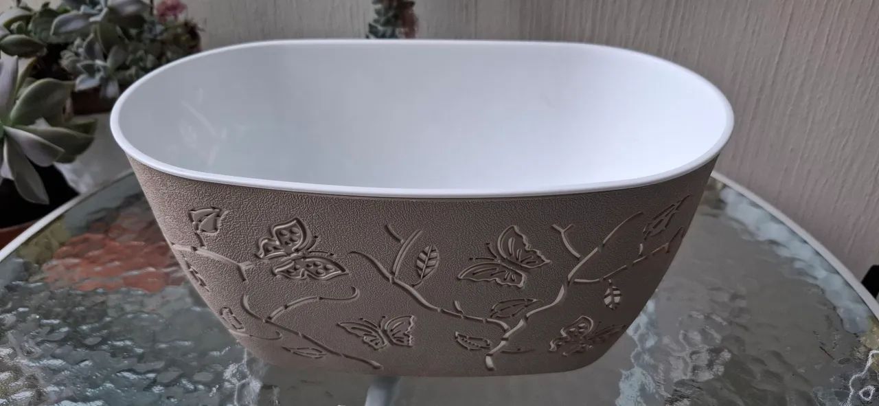 Vaso(Cachepot) com Apliques de Borboletas 3D - Foto 4