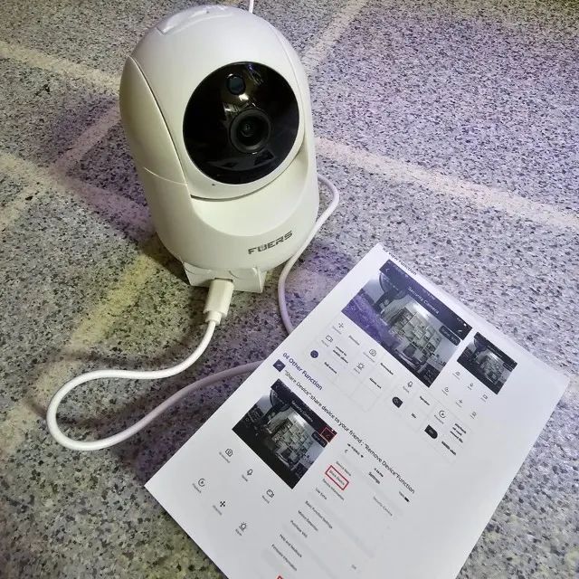 Fuers câmera de segurança interna/full hd 1080p/rastreamento automático/visão noturna/360° - Foto 3
