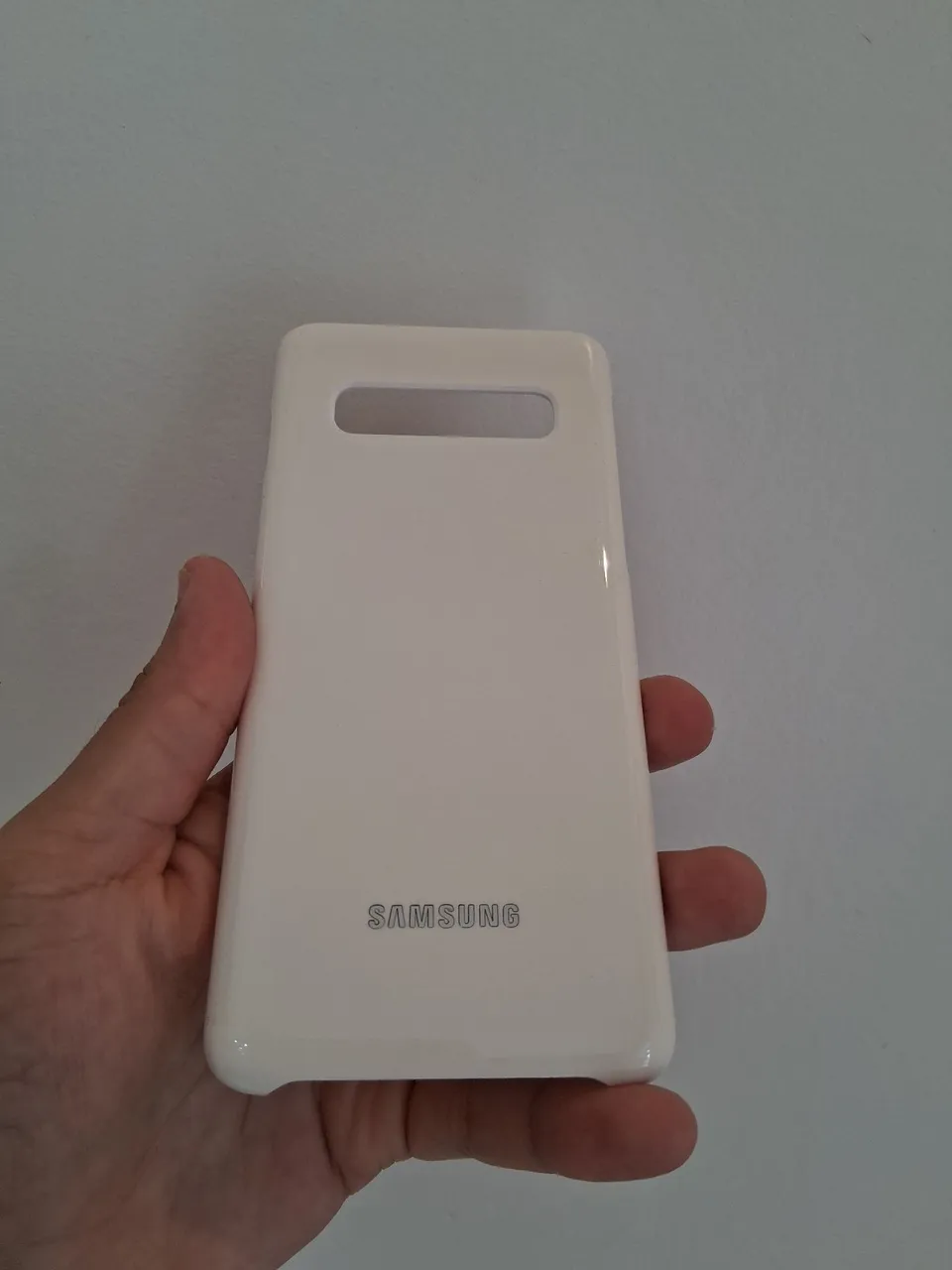 Capa para celular Samsung Led branca S10