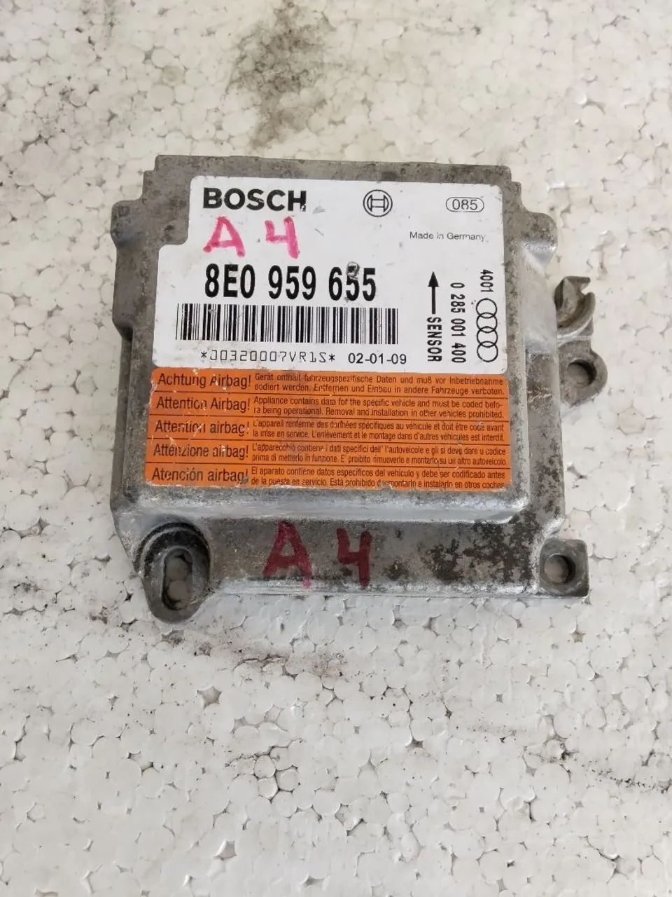 Módulo airbag Audi a4 8e0959655 - Foto 3