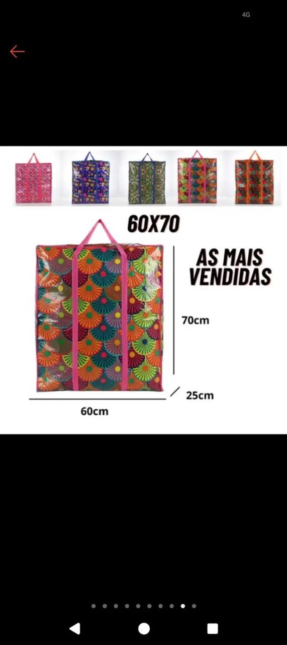 Sacolão de viagem coloridas e estilosas - Foto 4