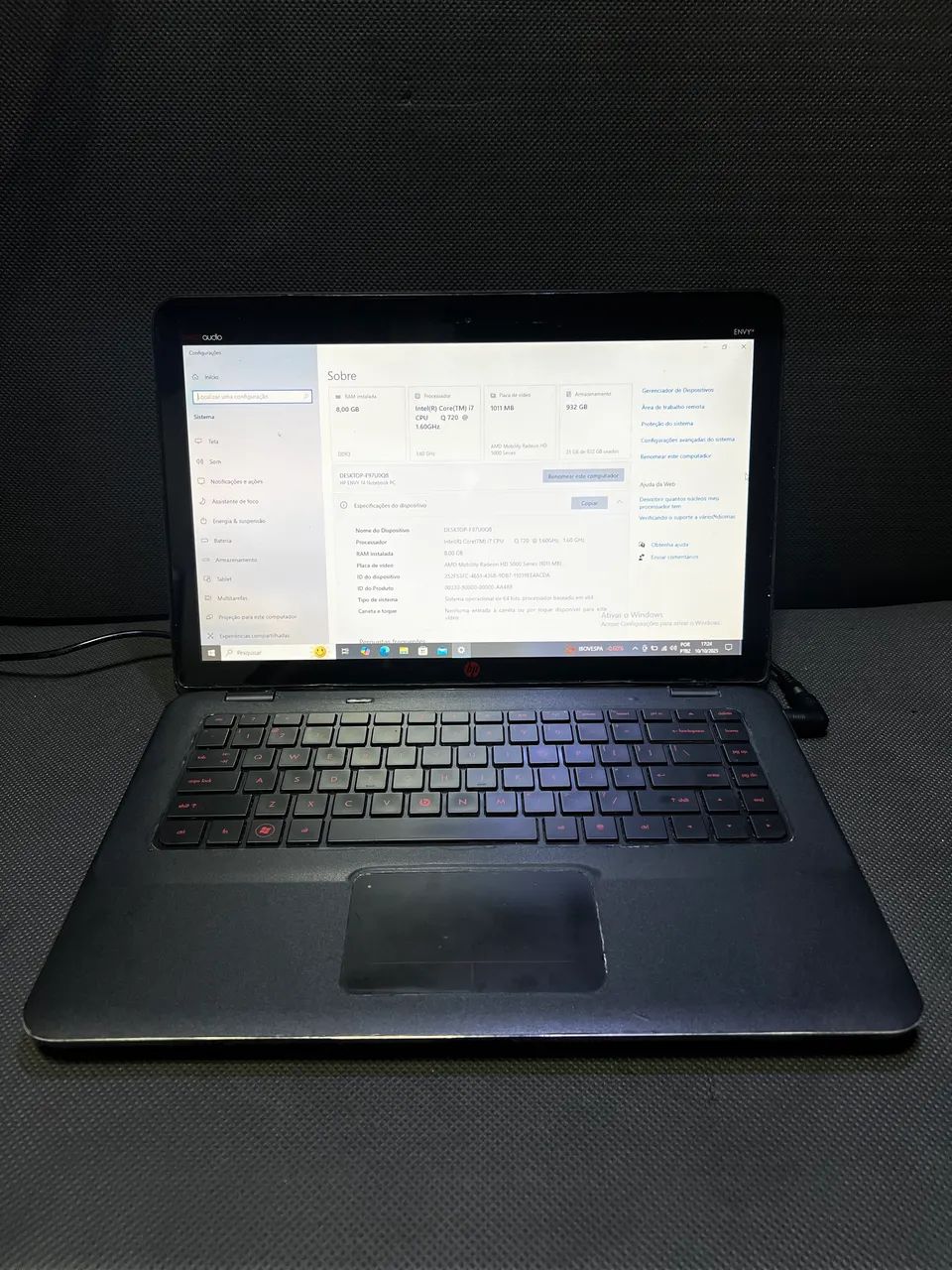 NOTEBOOK - HP - ENVY 14 (BEATS AUDIO SPECIAL EDITION) - I7 - 8GB - 1TB64385330514946120