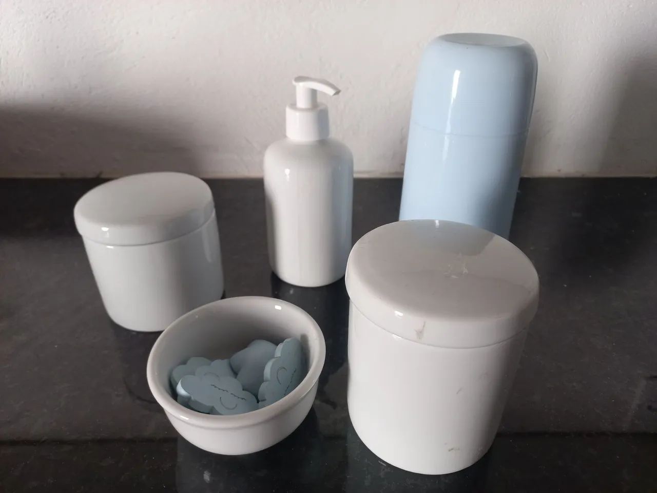 Kit de Banheiro Decorado Nuvem - Bebê - Foto 2