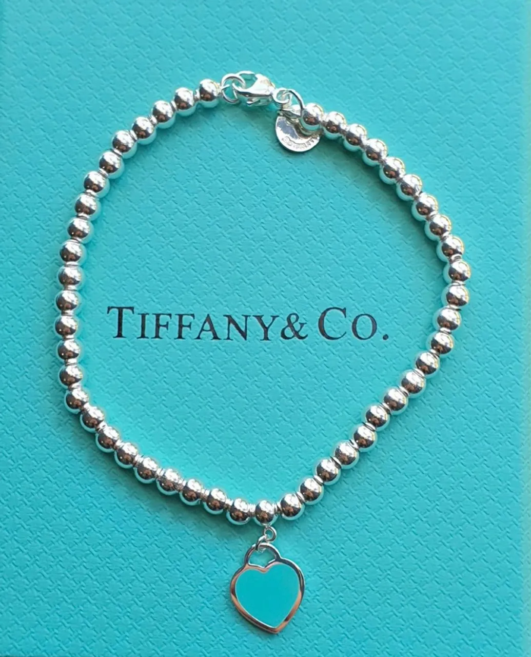 Pulseira Tiffany coração azul