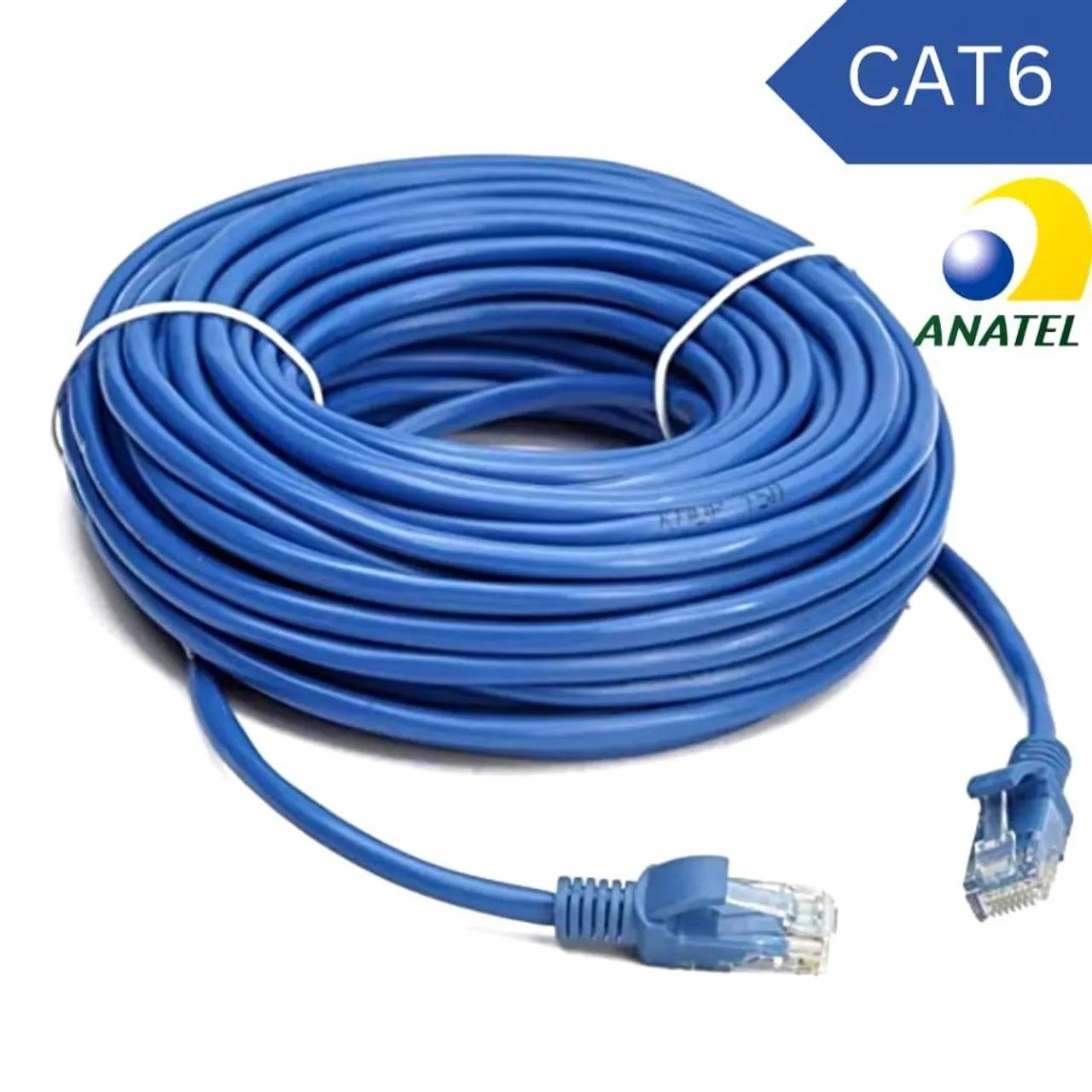 Cabo de rede internet CAT6 RJ45 , 5, 10 e 20 metros