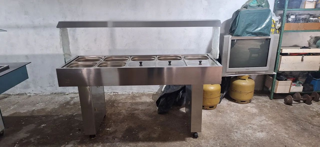 BUFFET CARRO TÉRMICO SELF SERVICE QUENTE 10 CUBAS INOX - Foto 3