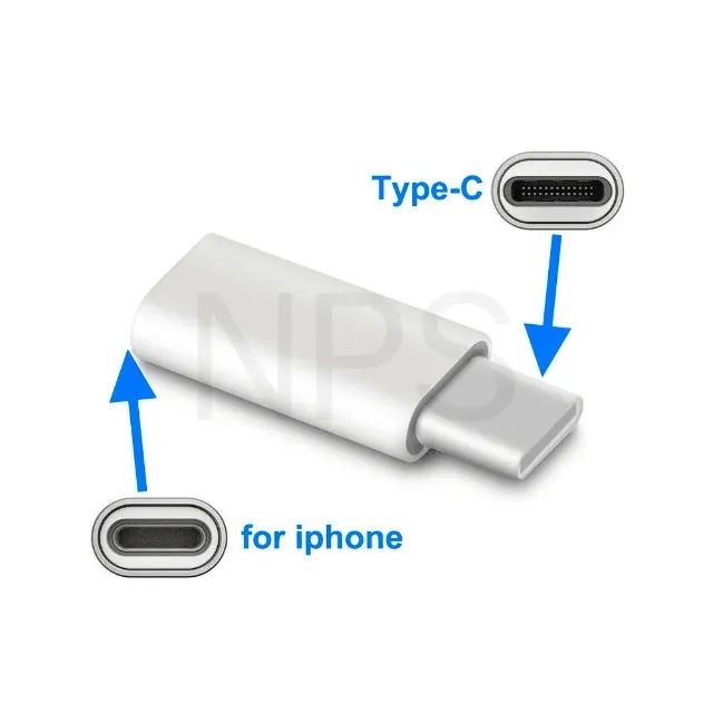 Adaptador De Celular iphone Lightning Fêmea Para Type C macho - Foto 3