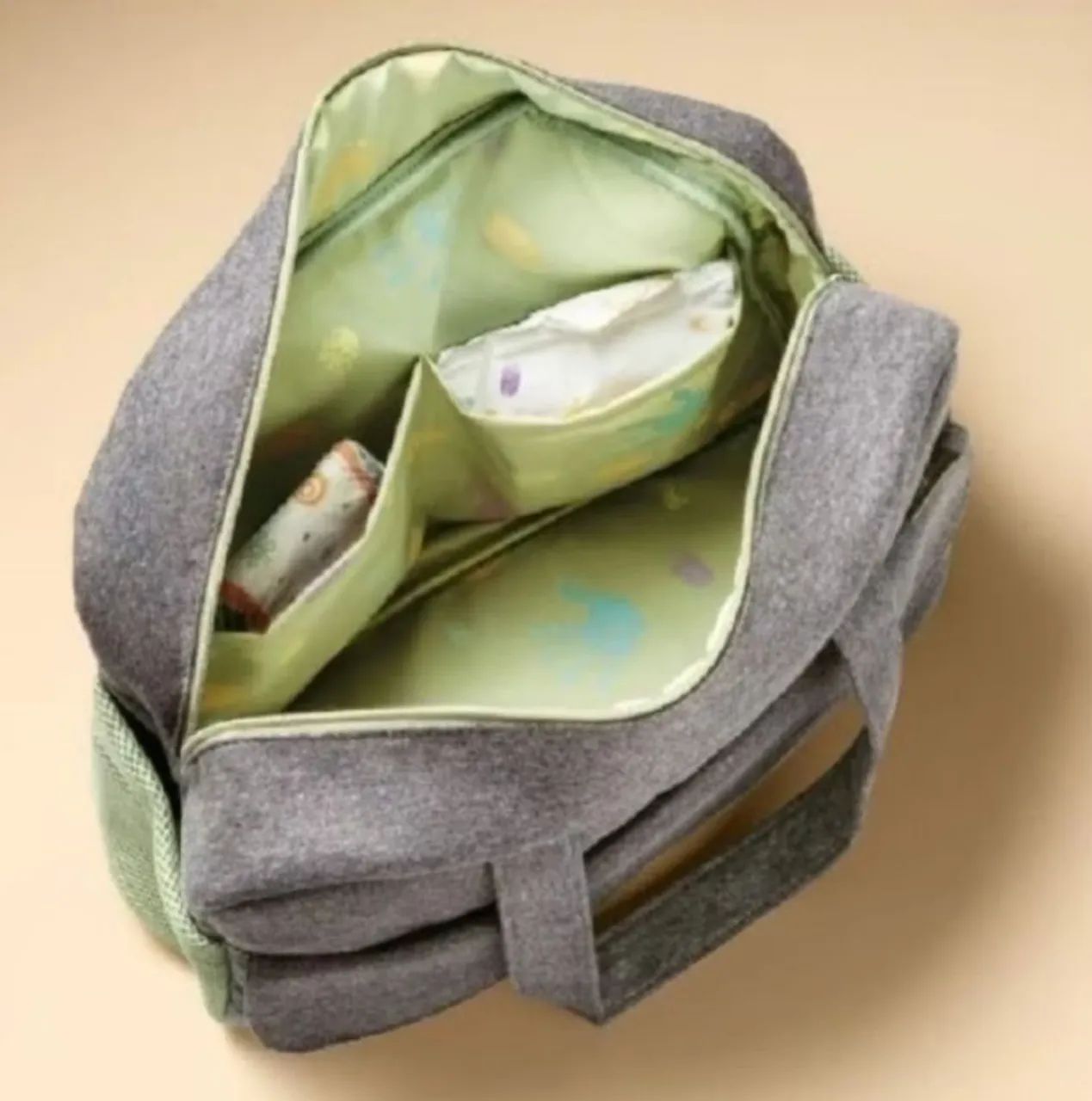 Bolsa Natura Mamãe e Bebê com trocador Prática - Foto 2