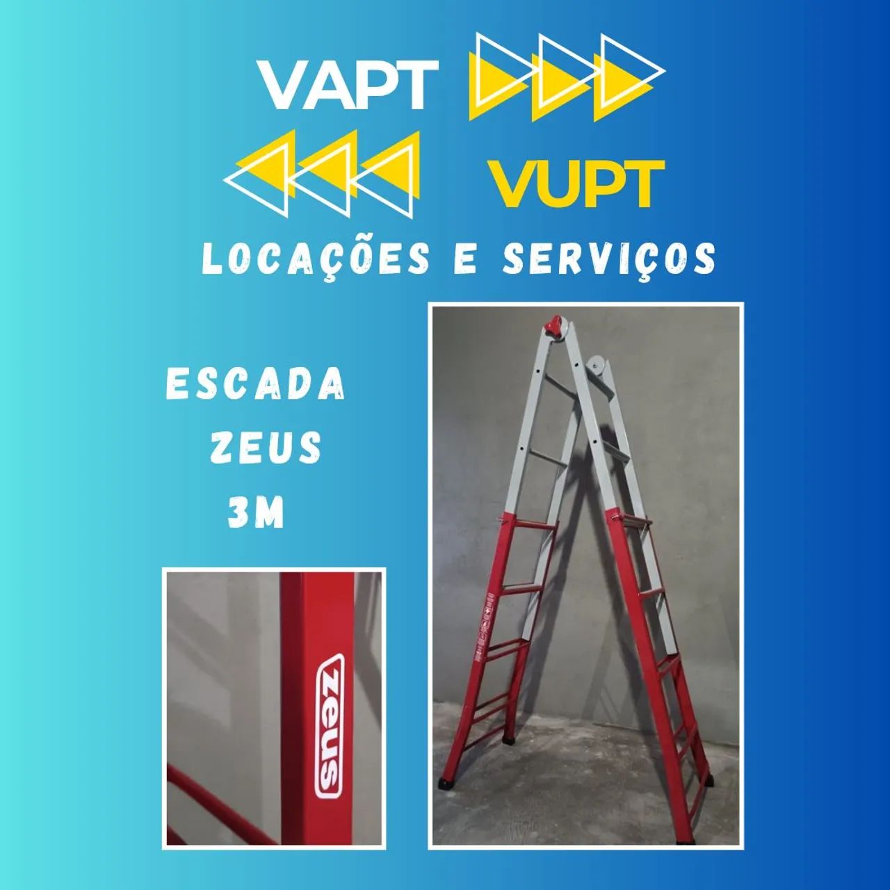 Locação de escada Zeus 5m e 3m - Foto 2