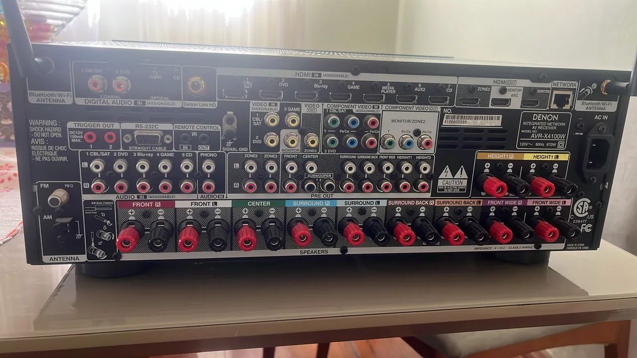 Receiver Denon AVR-X4100W 7.2 Canais 4K 60P - Foto 2