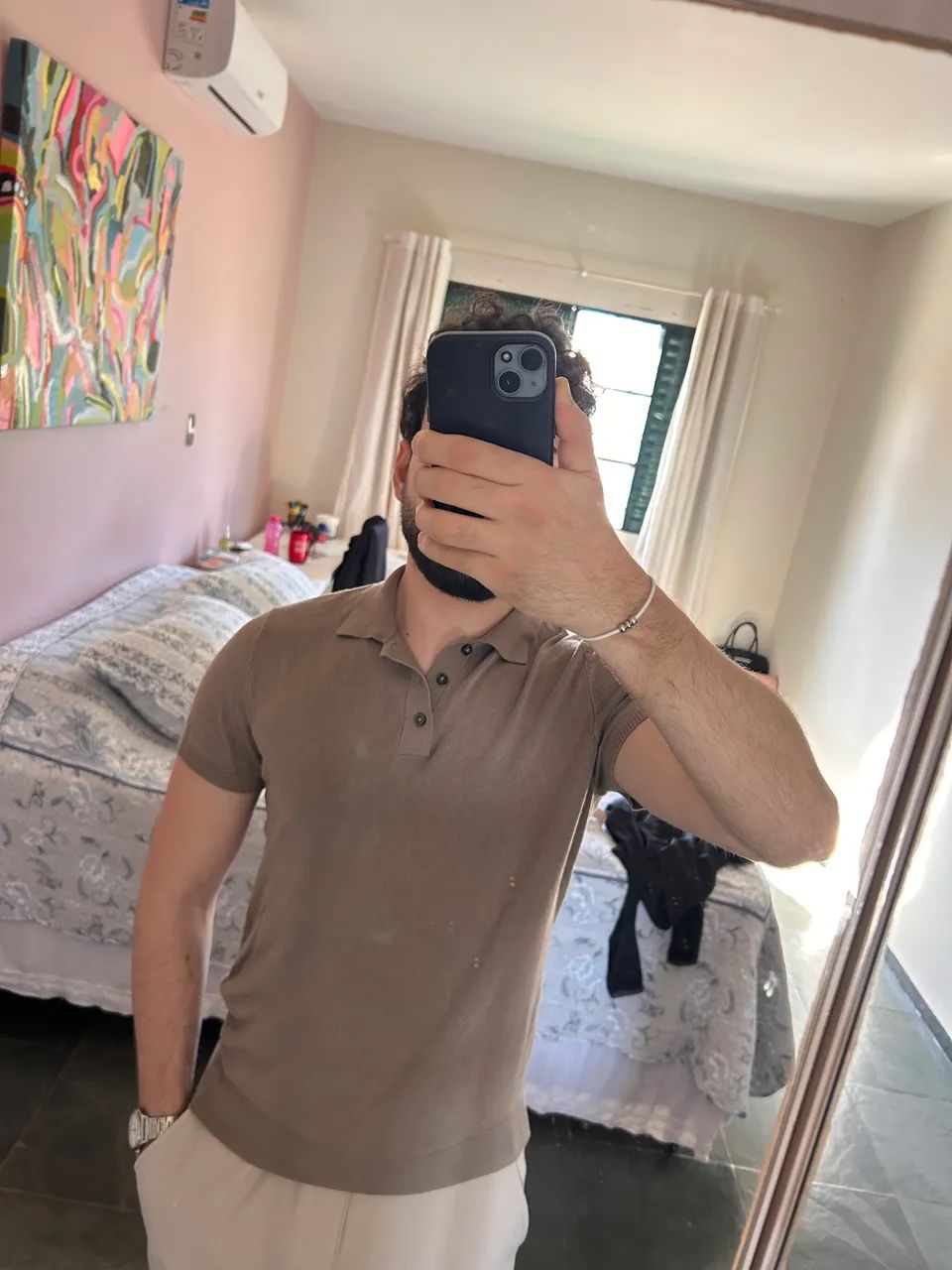 Camisa Polo Zara Tricô M - Foto 2