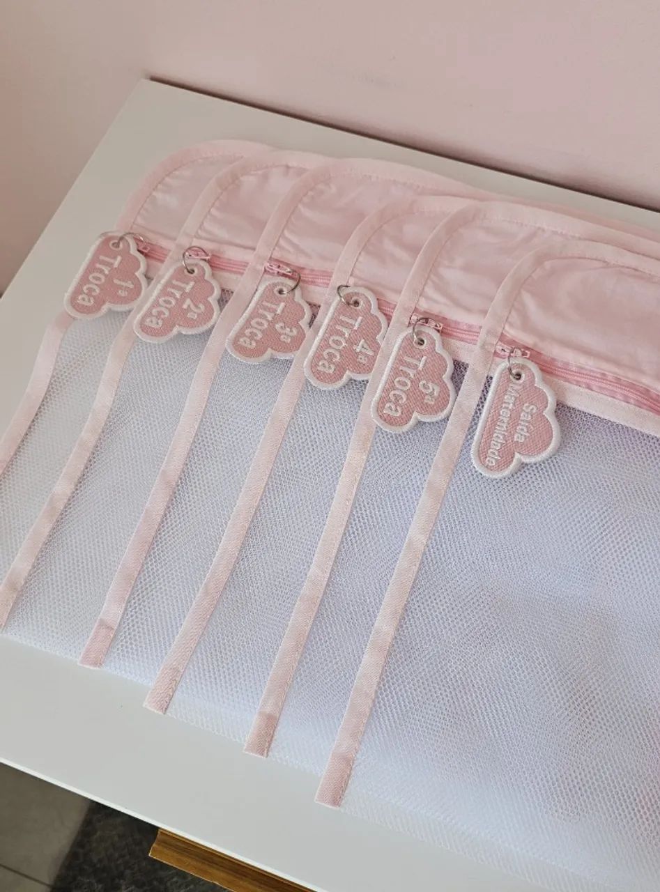 Kit trocas de roupa para maternidade rosa