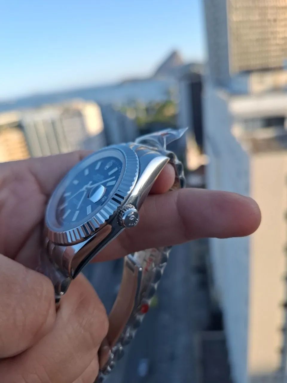 Relógio ROLEX Datejust Automático - Mostrador Azul Pulseira Jubileu - Foto 5