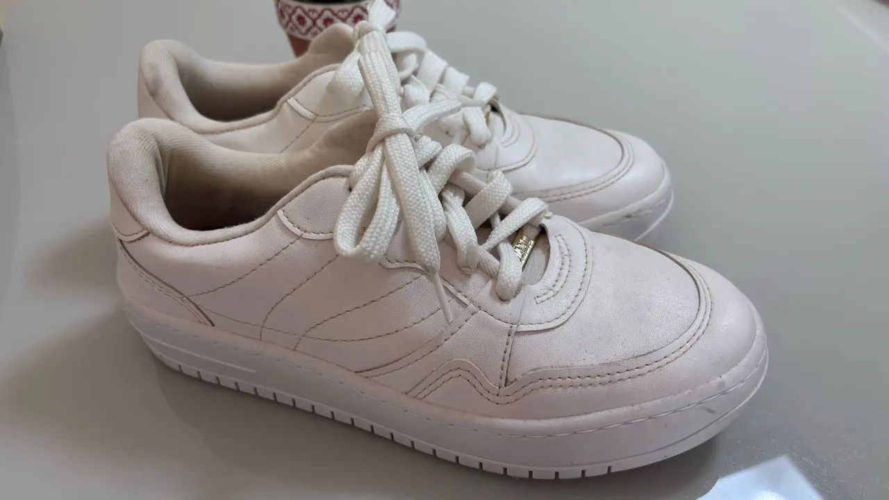 Tênis Branco Casual Vizzano - Foto 4