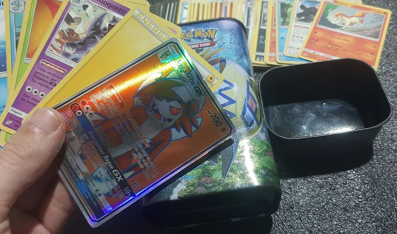 Cartas de pokémon + lata de pokémon - Foto 2