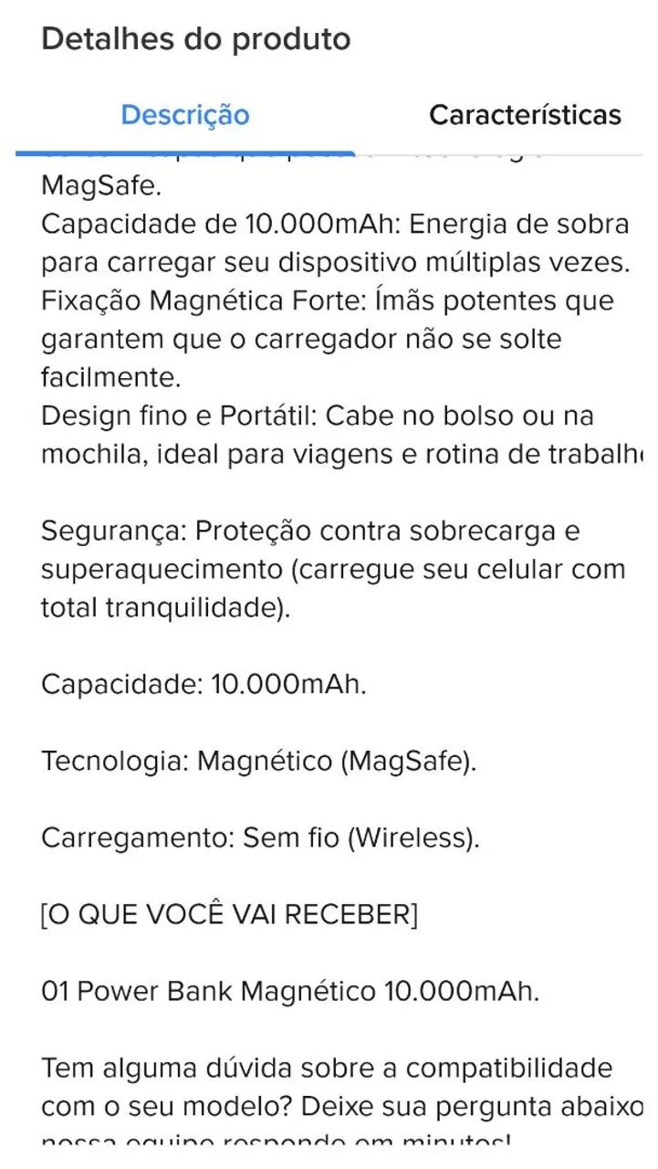 Carregando magnético de iPhone novo  - Foto 4