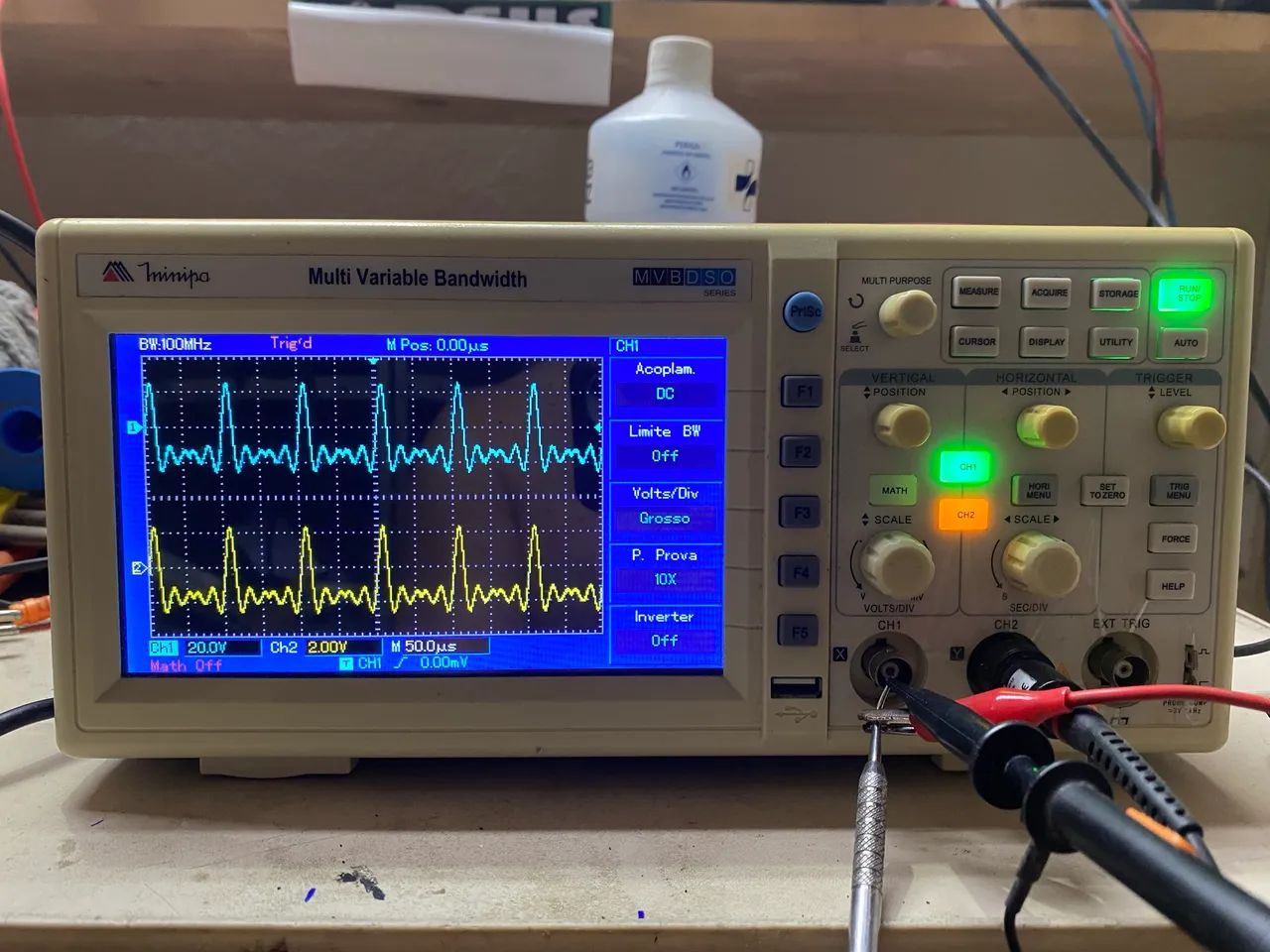 Osciloscópio Minipa 100Mhz 
