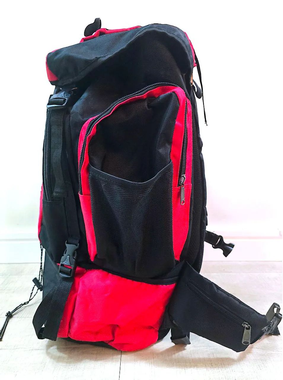 Mochila de camping vermelha 130L - Foto 5