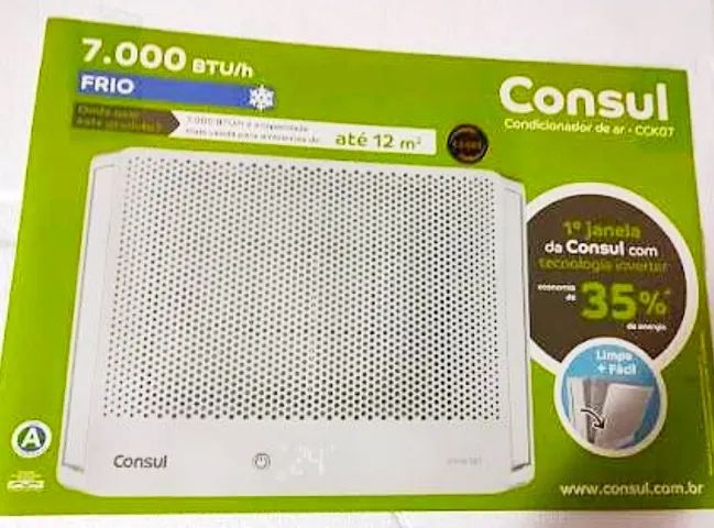 Ar Janela Cônsul 7000 BTUs INVERTER Controle + Bivolt + Nota + Garantia+ Cartão 12x*!!!   - Foto 2