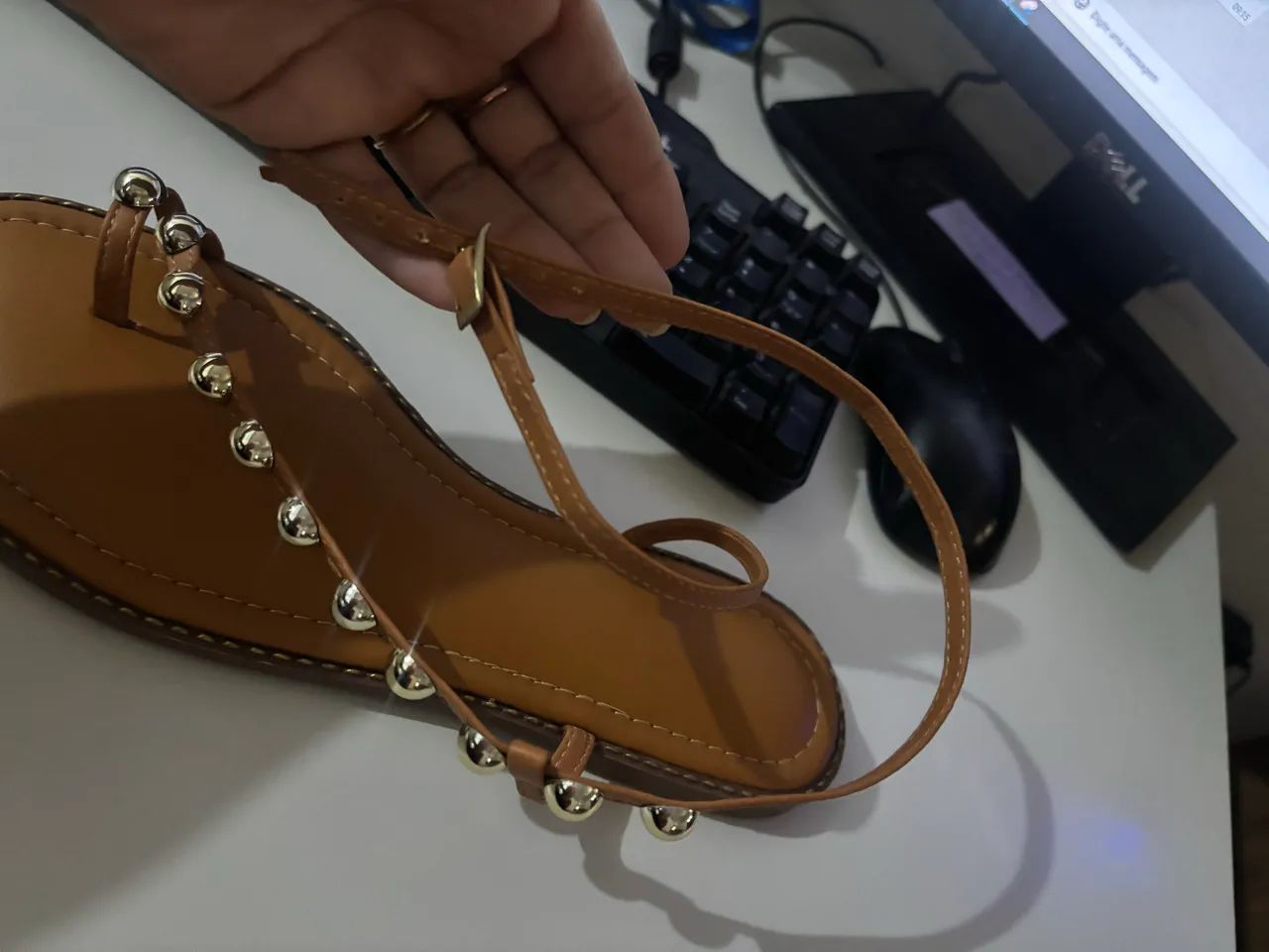SANDÁLIA RASTEIRA MARROM  - Foto 4