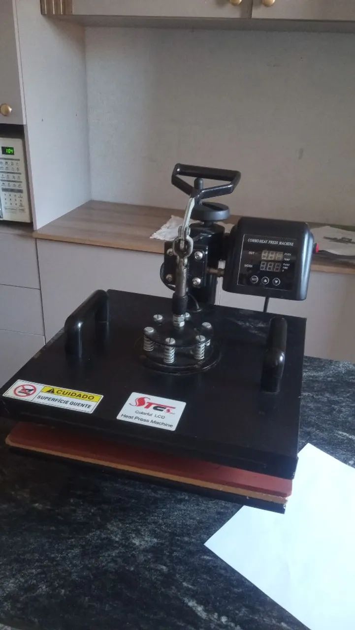 Prensa térmica sublimação 38x38 - Foto 2