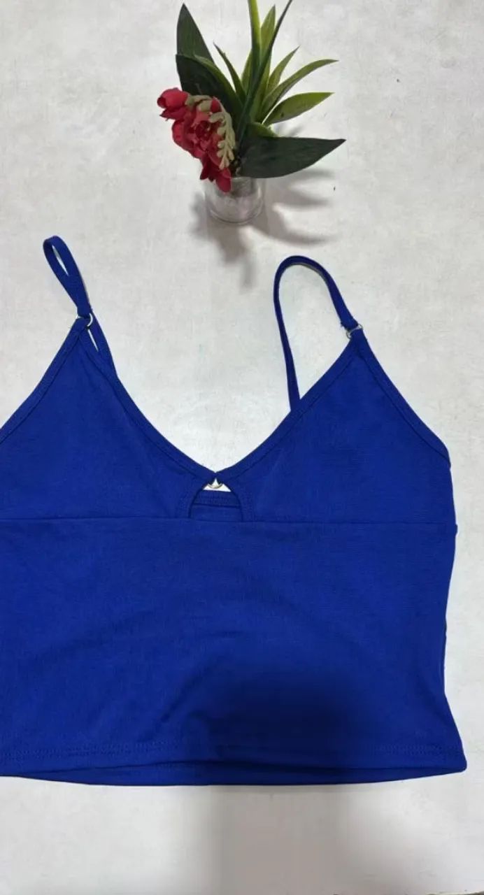 cropped decote argolinha várias cores (escolher cor no chat) - Foto 4