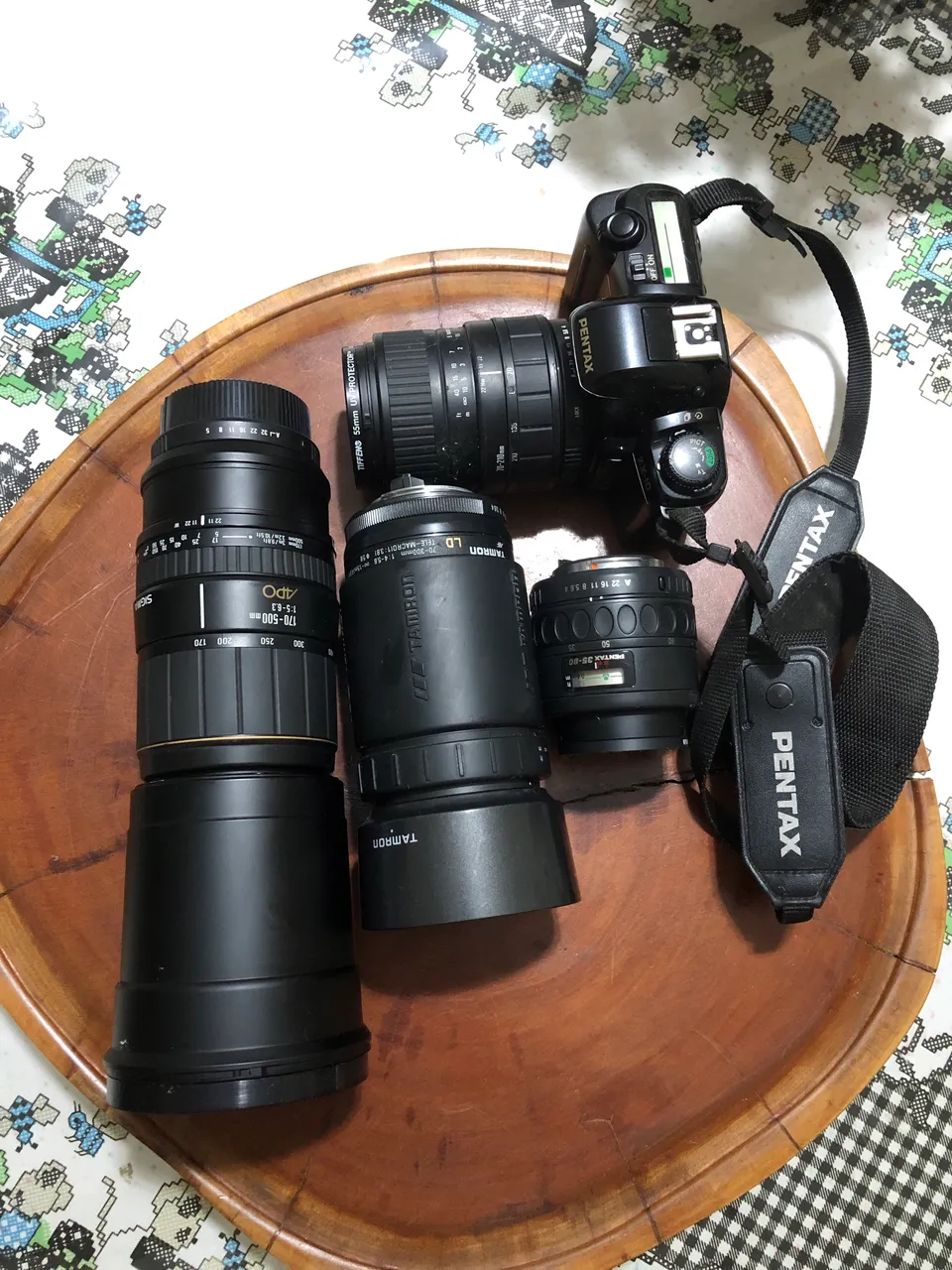 Câmera fotográfica analógica pentax mz-m com acessórios - Câmeras
