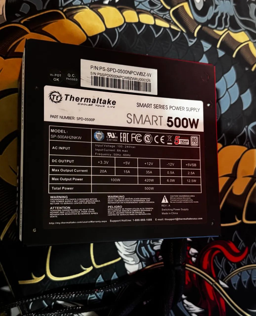 Fonte Thermaltake Smart 500W 80 Plus White  - Foto 4