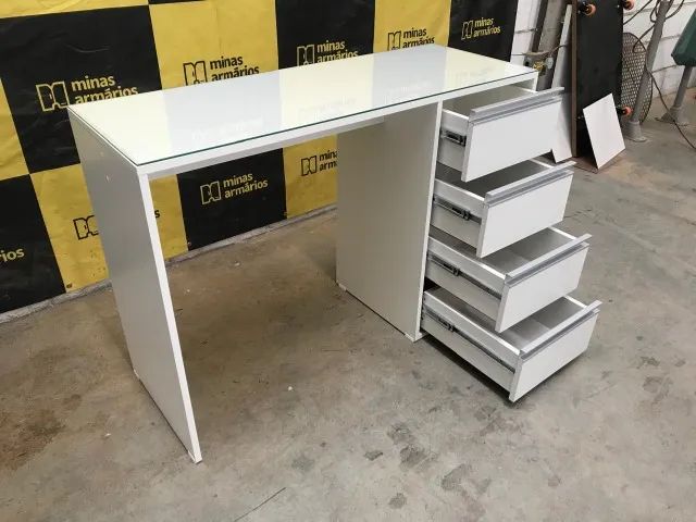 Mesa de escritorio MDF 04 Gavetas  75x110x40 - Foto 2