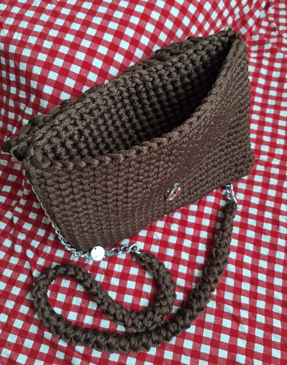 Bolsa crochê com fio náutico  - Foto 2