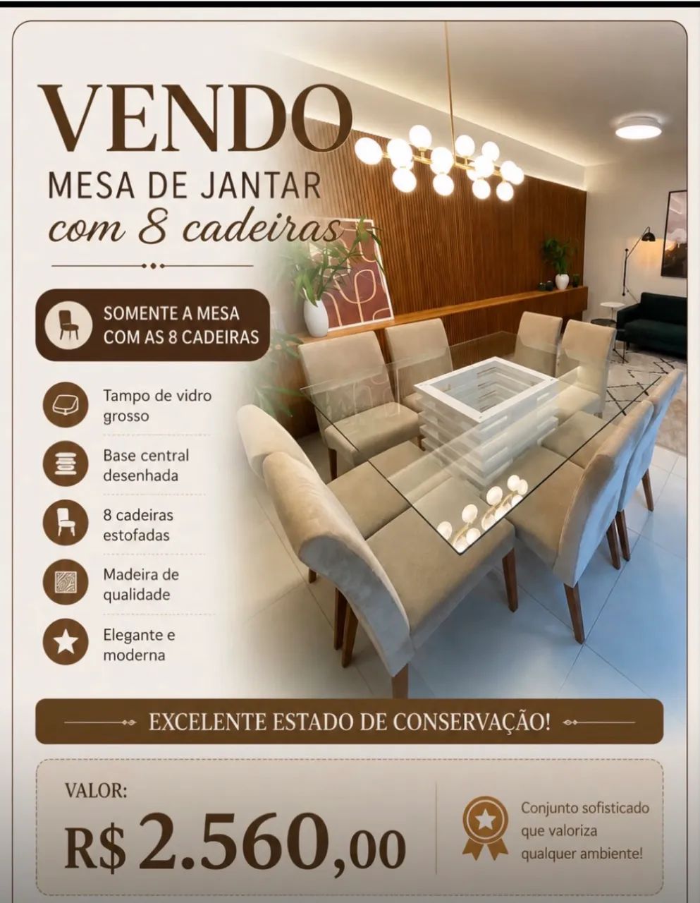 Mesa para sala de jantar