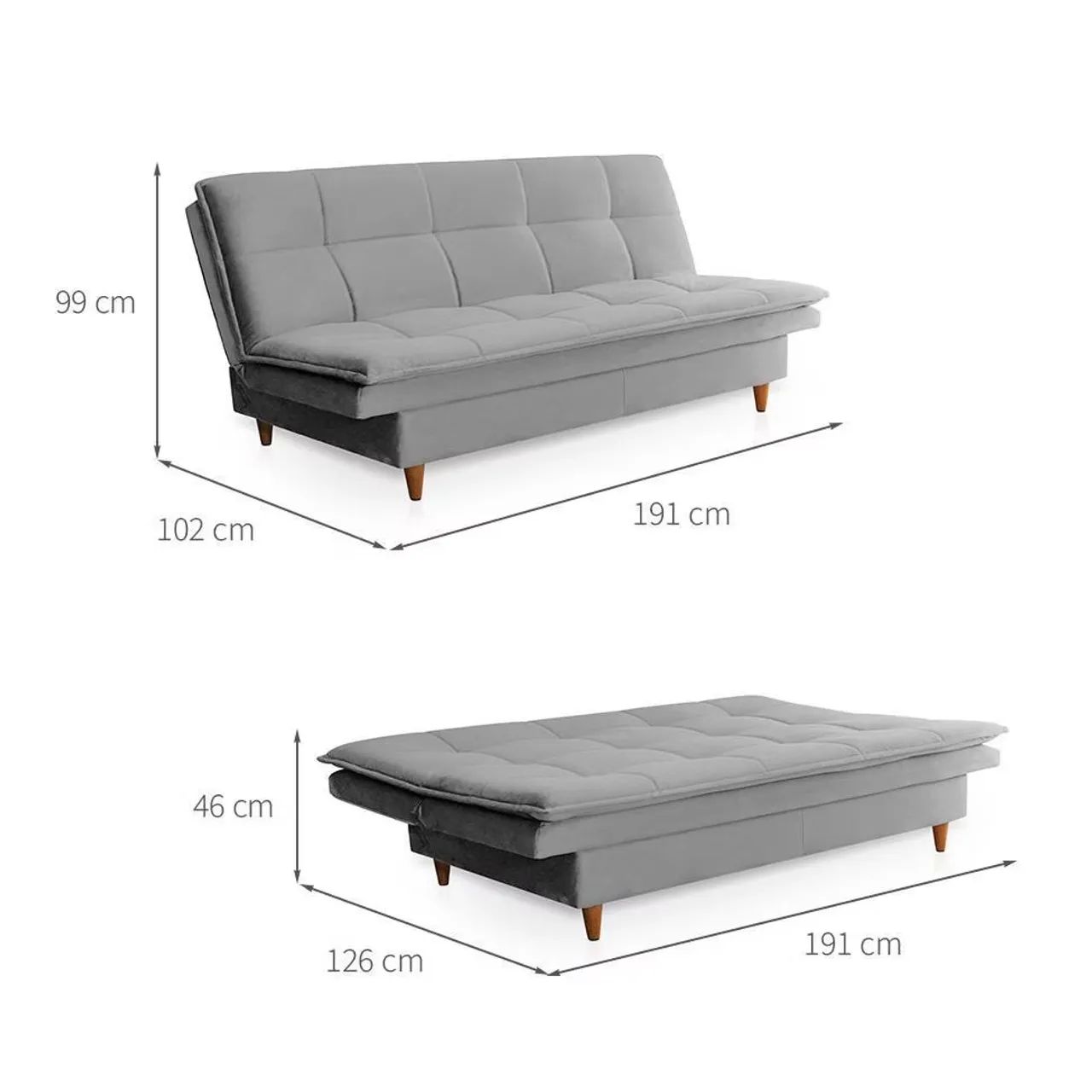 Sofá cama semi-novo 