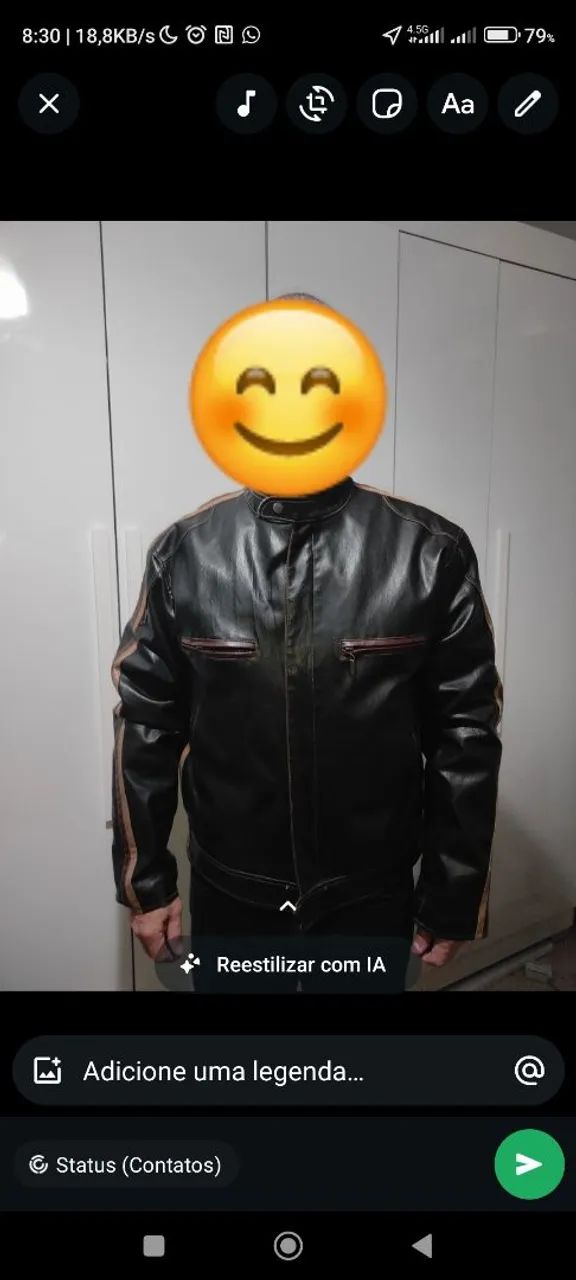 Jaqueta masculina motoqueiro  - Foto 3